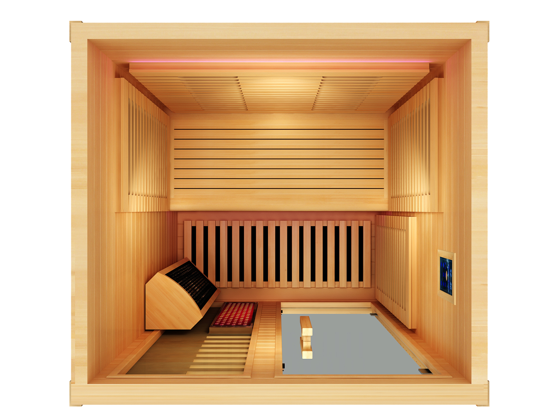 Peak Saunas Everest 2-Person Full Spectrum Infrared Sauna with XL Medical-Grade Red Light Therapy & Smart WiFi App Control