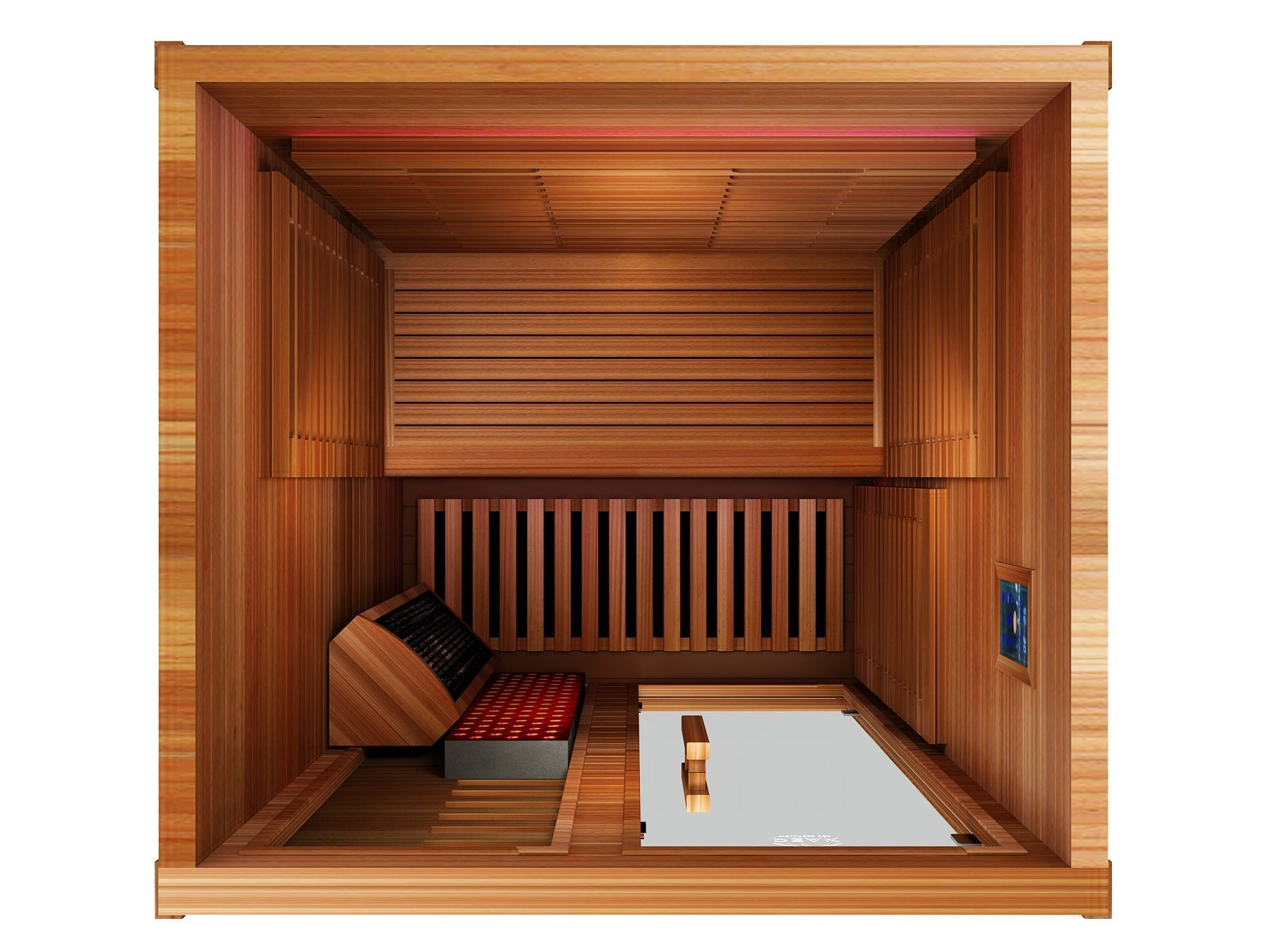 Peak Saunas Fuji 2-Person Full Spectrum Infrared Sauna with XL Medical-Grade Red Light Therapy & Smart WiFi App Control