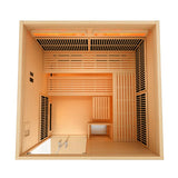 The Toledo 6 Person Luxury Indoor Hybrid Sauna with Retractable Bench