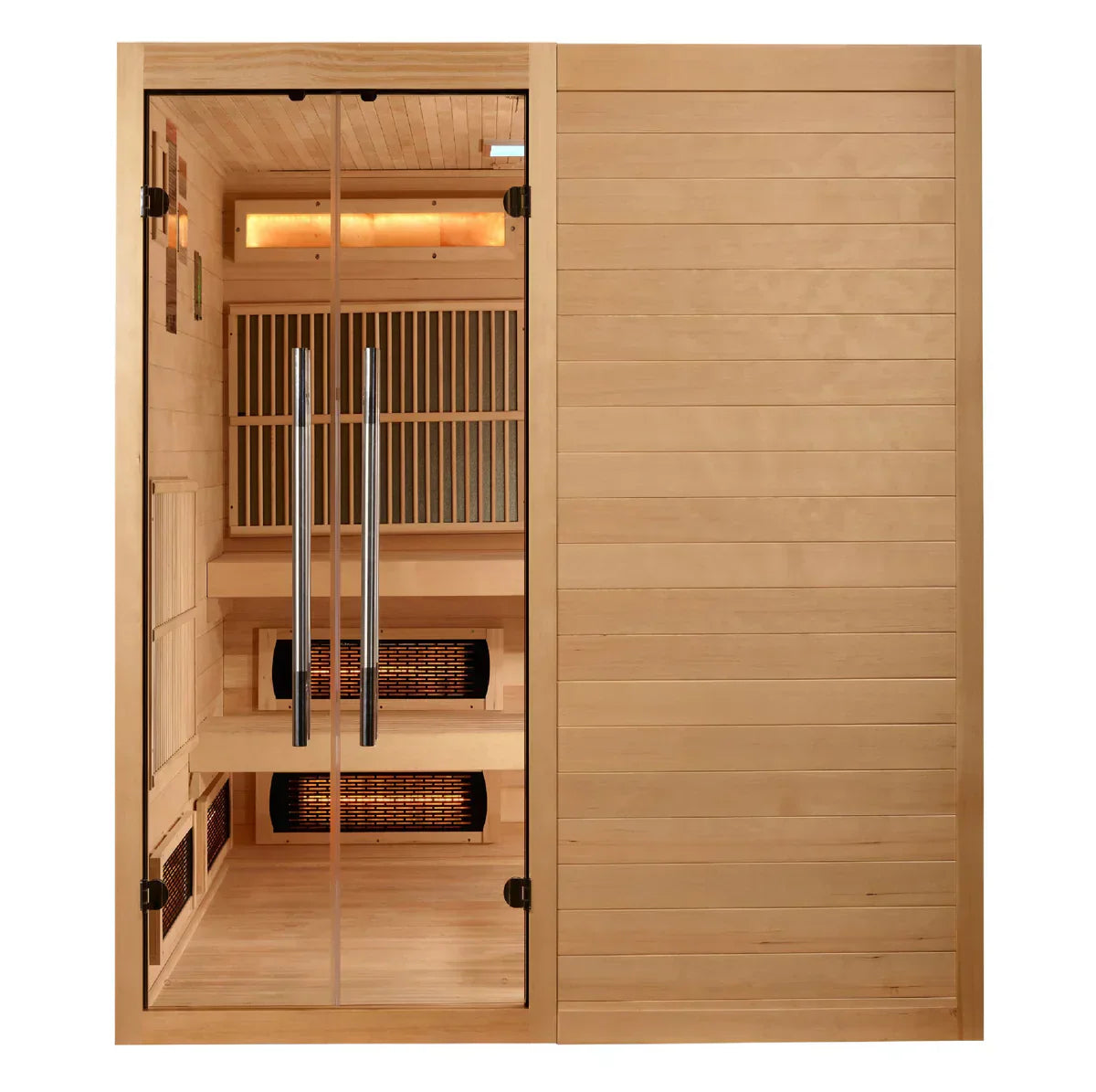 The Toledo 6 Person Luxury Indoor Hybrid Sauna with Retractable Bench