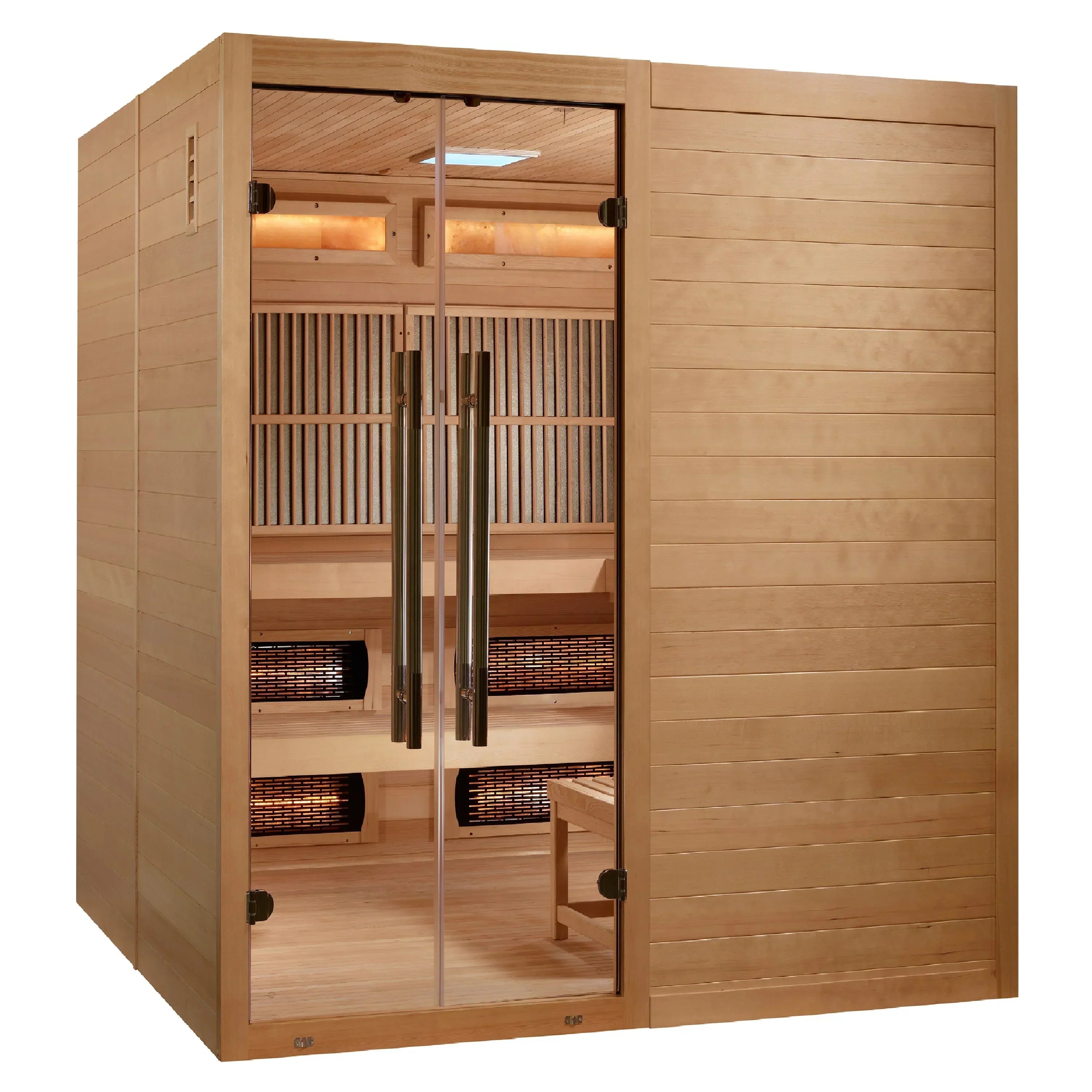 The Toledo 6 Person Luxury Indoor Hybrid Sauna with Retractable Bench