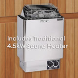 Trinity: 4 Person Indoor Hybrid Sauna