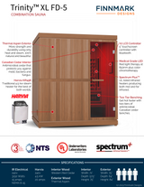 Trinity: 4 Person Indoor Hybrid Sauna