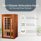 The Barcelona 2 Person Low EMF Infrared Sauna | Dynamic Saunas Dynamic Saunas