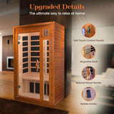 The Barcelona 2 Person Low EMF Infrared Sauna | Dynamic Saunas Dynamic Saunas