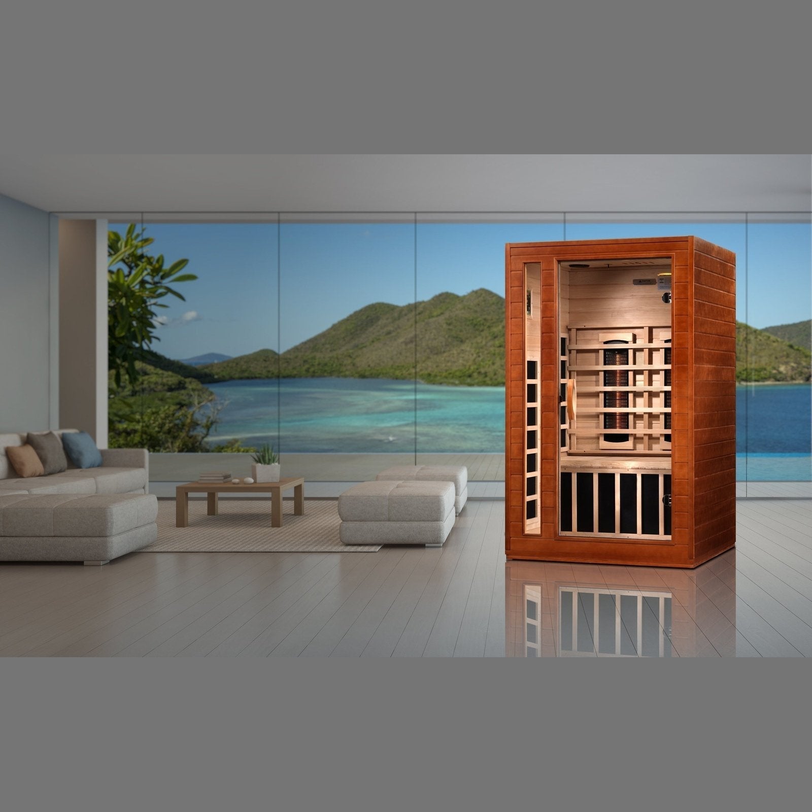 Dynamic Cardoba Full Spectrum  Near Zero EMF (Under 2MG) FAR Infrared Sauna (2 Person) Dynamic Saunas