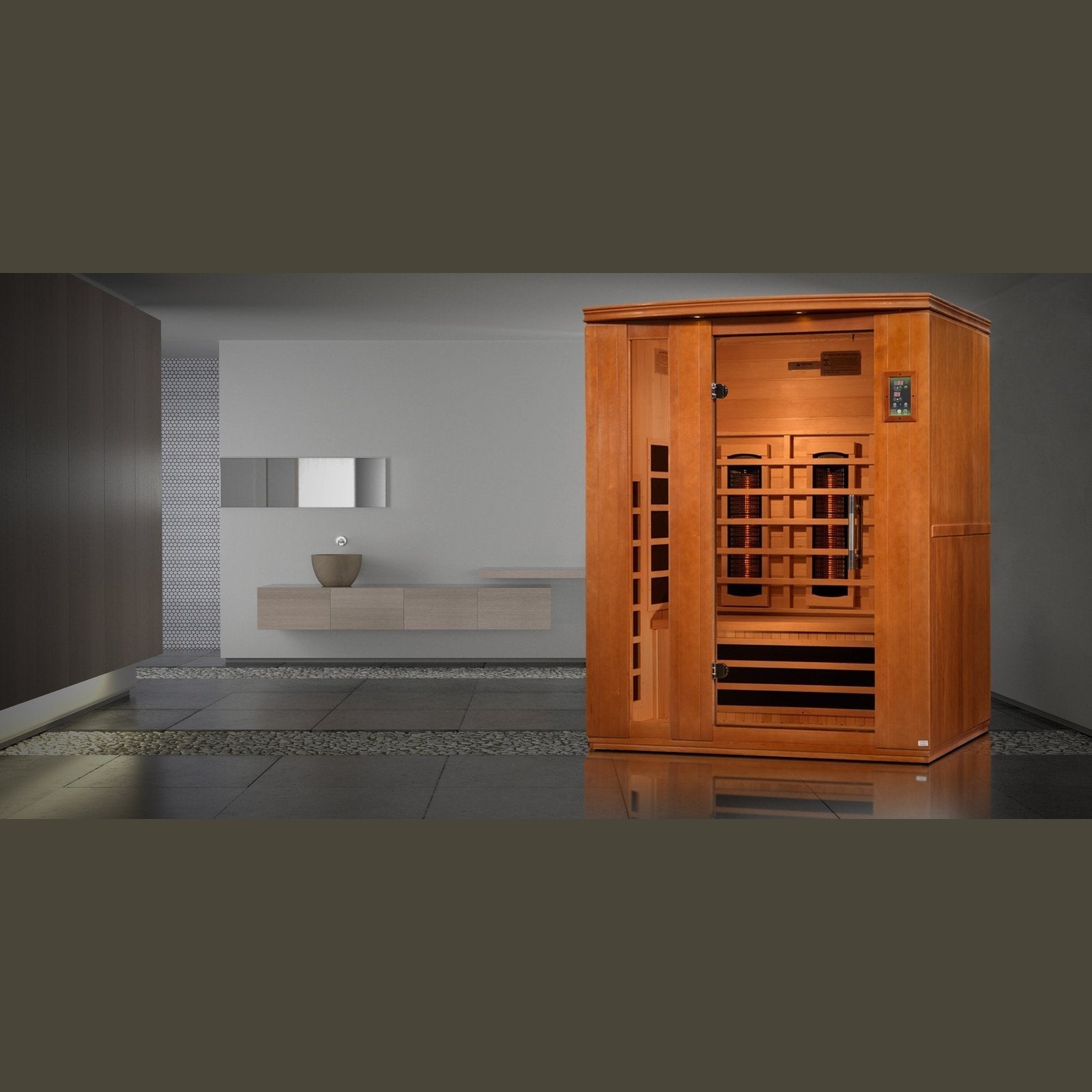 Dynamic Lugano Full Spectrum Near Zero EMF (Under 2MG) FAR Infrared Sauna (3 Person) Dynamic Saunas