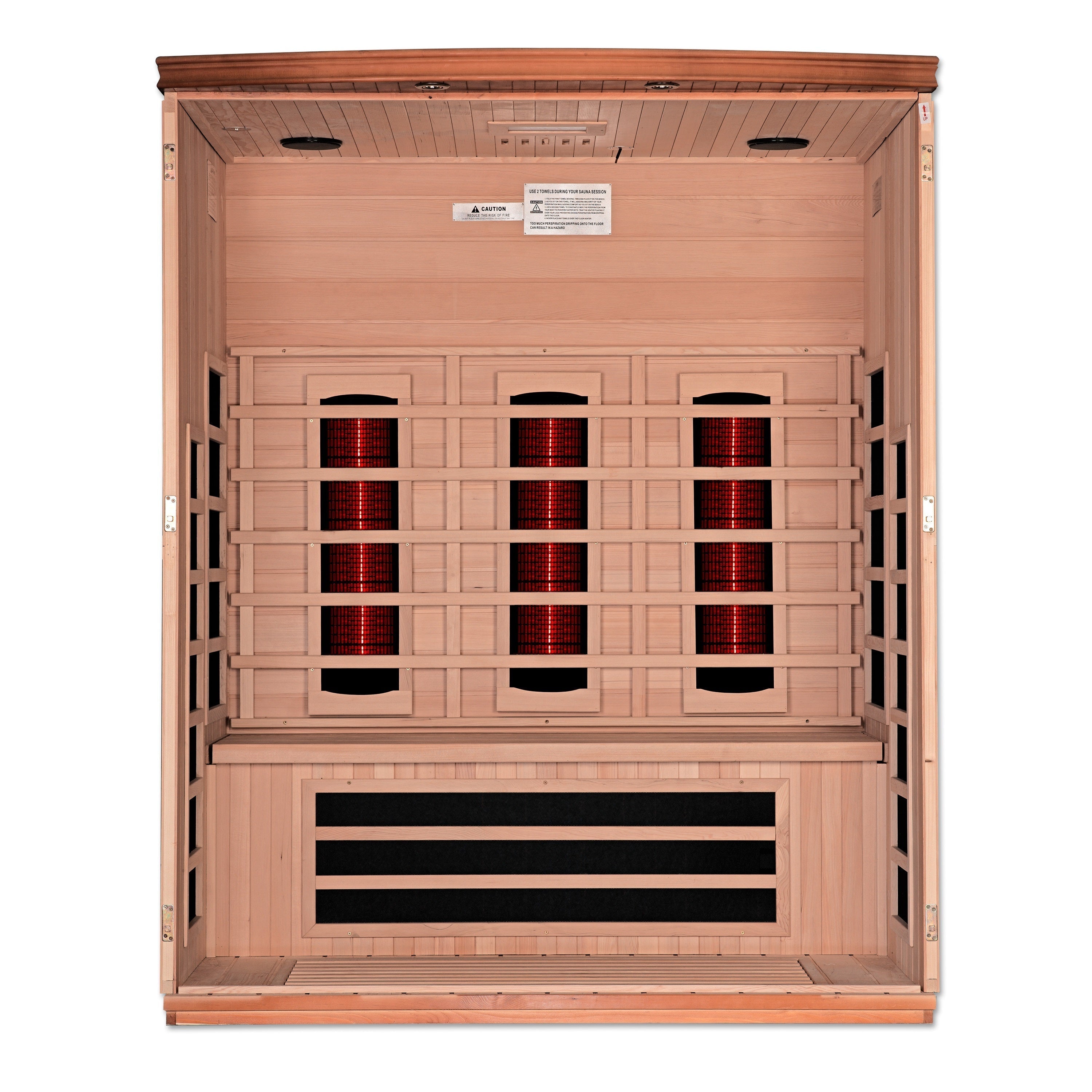 Dynamic Lugano Full Spectrum Near Zero EMF (Under 2MG) FAR Infrared Sauna (3 Person) Dynamic Saunas