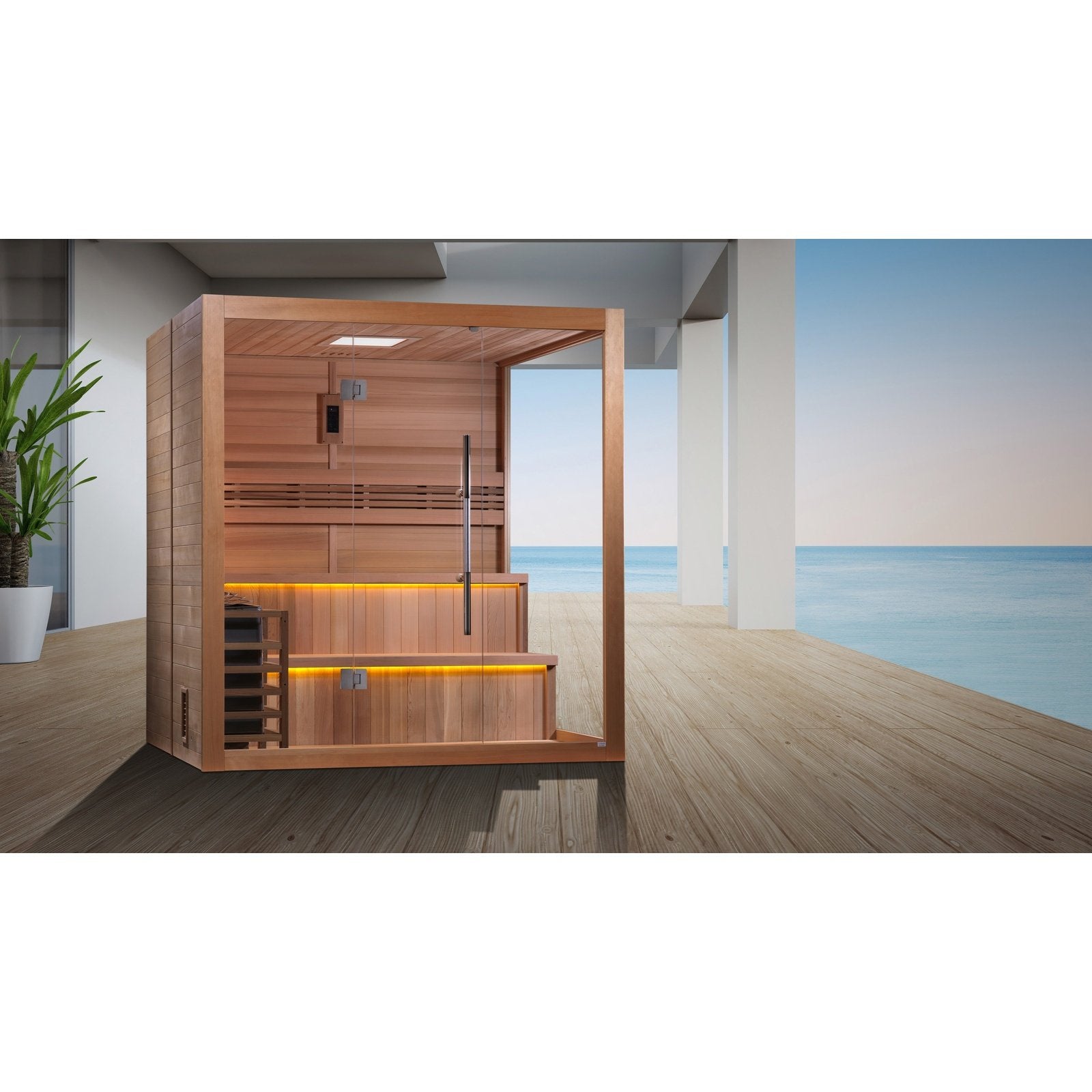 Golden Designs "Kuusamo Edition" Indoor Traditional Steam Sauna (6 Person) Golden Designs