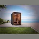 Golden Designs Nora Hybrid (PureTech™ Full Spectrum IR or Traditional Stove) Outdoor Sauna (2 Person) Golden Designs