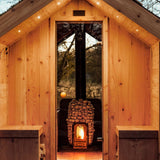 HUUM HIVE WOOD 13kW Wood Burning Sauna Stove Package w/ Thru-Roof Chimney and Stones and Floor Protection