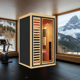 Peak Saunas Shasta 1-Person Indoor Near Zero EMF Full Spectrum Infrared Sauna with XL Medical-Grade Red Light Therapy & Smart WiFi App Control
